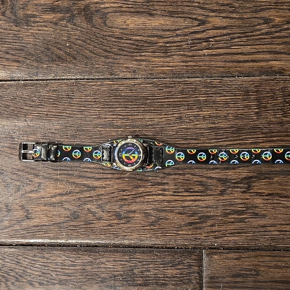 Colorful Peace Sign Watch - Picture 2 of 3